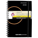 Plan.Write.Reme. Planificador semanal y mensual hace que la programación y la toma de notas sea un poco. Cubre 12 meses de julio a junio. Una semana por dos páginas con formato de bloque y programación abierta.