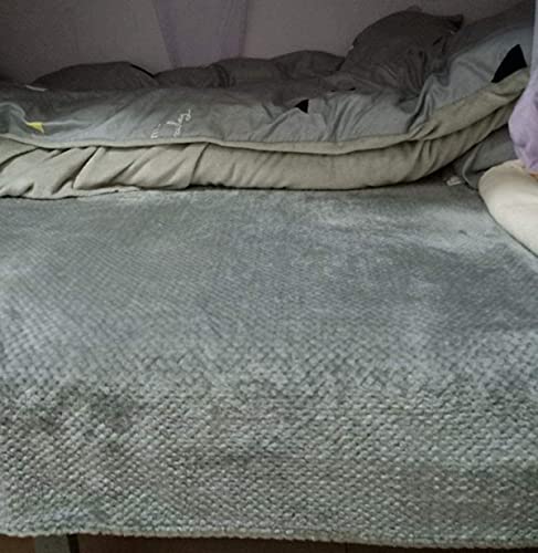 Wafel Flanellen Bed Deken, Dikker Warm Fuzzy Microplush Lichtgewicht Dekens voor Bank Bed Sofa Grijs, 78.7 X 90.6 Inch - Image 6