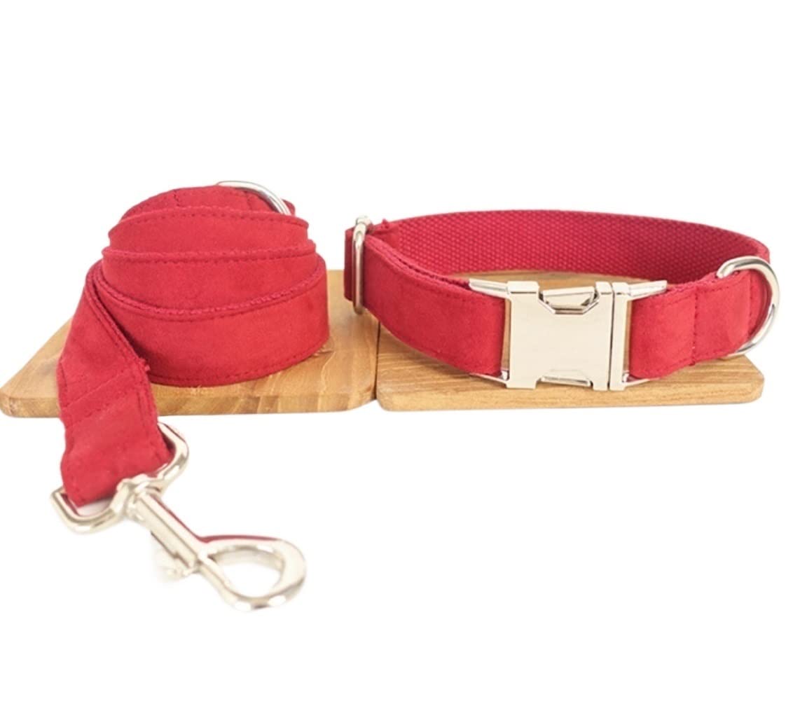 Guinzaglio per Cani Guinzaglio Per Collare Per Cani Regolabile In Poliestere Collare Per Collana Confortevole Forniture Per Animali Collare Per Cani Morbido Guinzaglio Addestramento (Color : Rot, Si