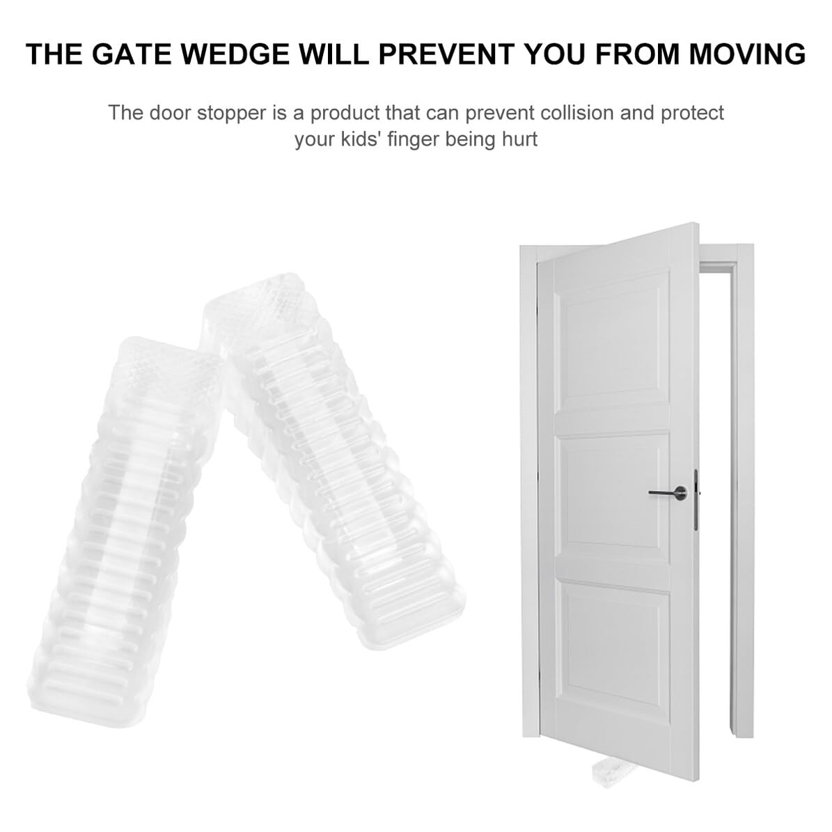Veemoon 8piezas Tope de Puerta de Seguridad Hogar Tapón de Seguridad para Puerta Cuña de Tope para Sujeta y Bloqueador de Tapones
