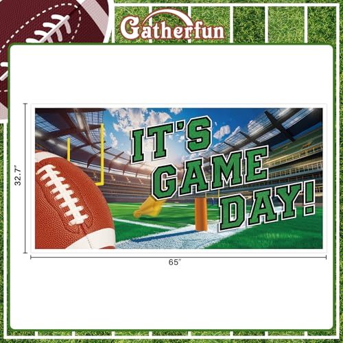 65" x 32.7" Tailgate Football Banner - Party Decorations & Backdrop - Image 3