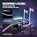 2 PCS 4 FT Whip Light, APP & RF Remote Control Led Whip Light, Waterproof 360° Spiral RGB Chasing Lighted Whips with 4 Flags, for UTVs, ATVs, Motorcycles, RZR, Can-am, Trucks, Off-Road, Go-Karts