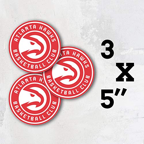 Hawks Basketball - Juego de 3 pegatinas de vinilo con logo Atlanta Sport