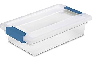 Sterilite 11" x 6-5/8" x 2-3/4" Small Clip Clear Storage Box With Latch