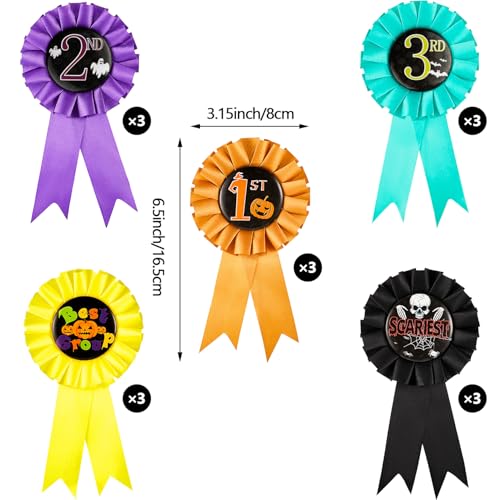 Partoy PT008 15 Pieces Halloween Award Ribbons Award Ribbons Halloween Party Costume Contest Award Prize Ribbons thumb #1