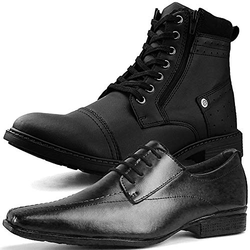 Kit Bota Casual e Sapato Social Neway Masculino