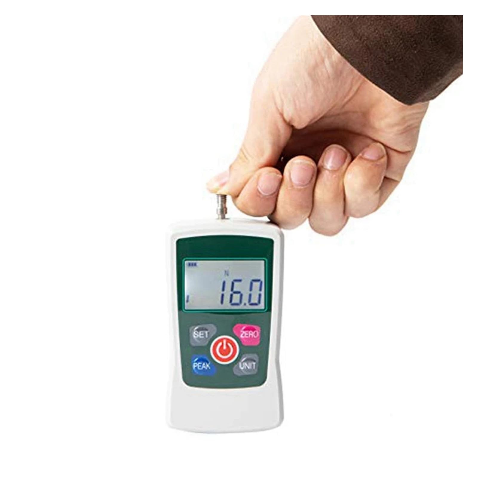 Dynamomètre numérique 300 N - Haute sensibilité - Mesure Newton, livres, kilogrammes, onces avec une faible erreur - Blanc 500 N