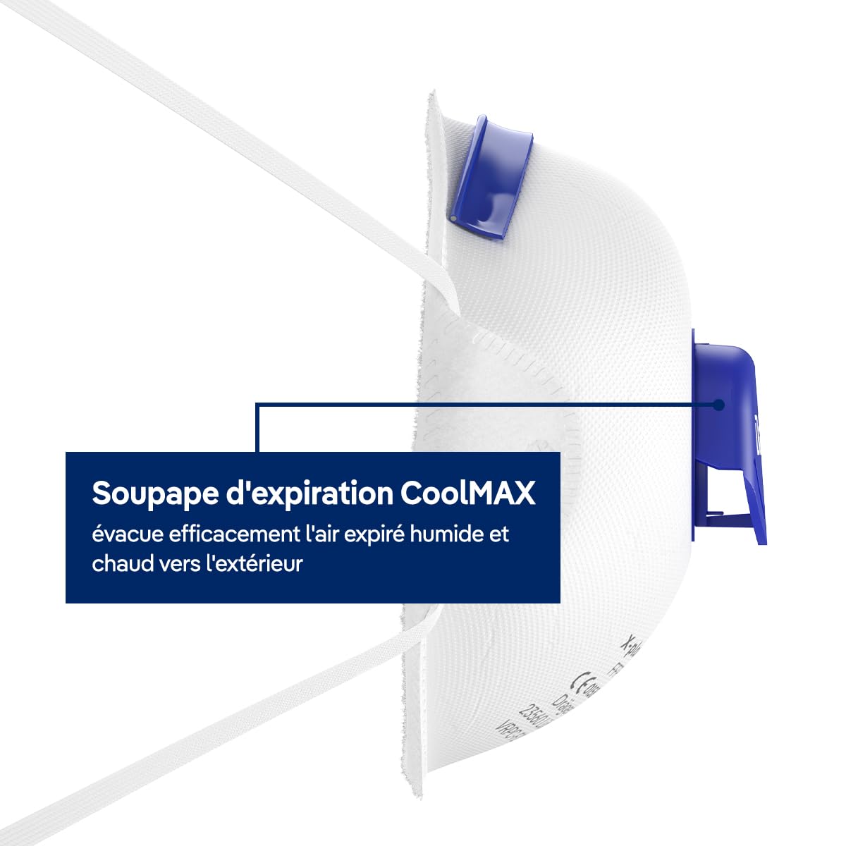 Dräger X-plore 1310 V Masques de protection respiratoire antiparticules jetable FFP1 NR D, Filtration haute performance et confort d'utilisation