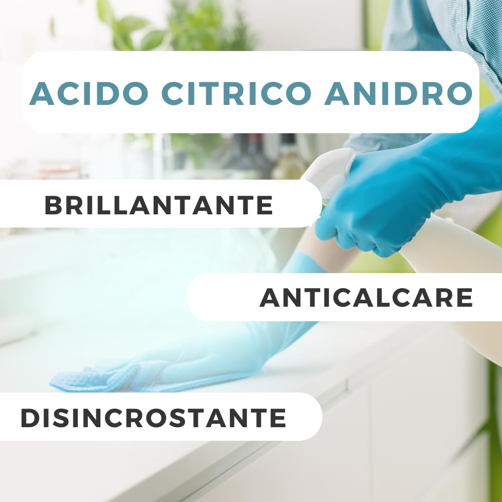 Acido citrico anidro 25 kg - Detergente multiuso Anticalcare, Brillantante, Ammorbidente vestiario, Disicrostante lavatrice