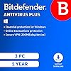 Bitdefender Antivirus Plus - 3 Devices | 1 year Subscription | PC Activation Code by email