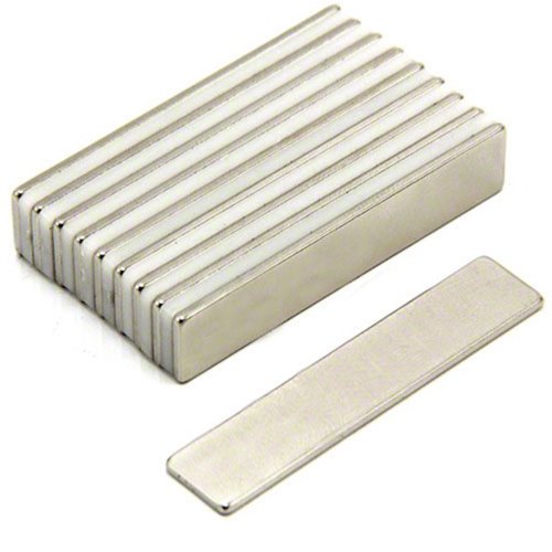Magnet de neodimio N35 de 50mm x 10mm x 1.5mm para manualidades y bricolaje 10 uds