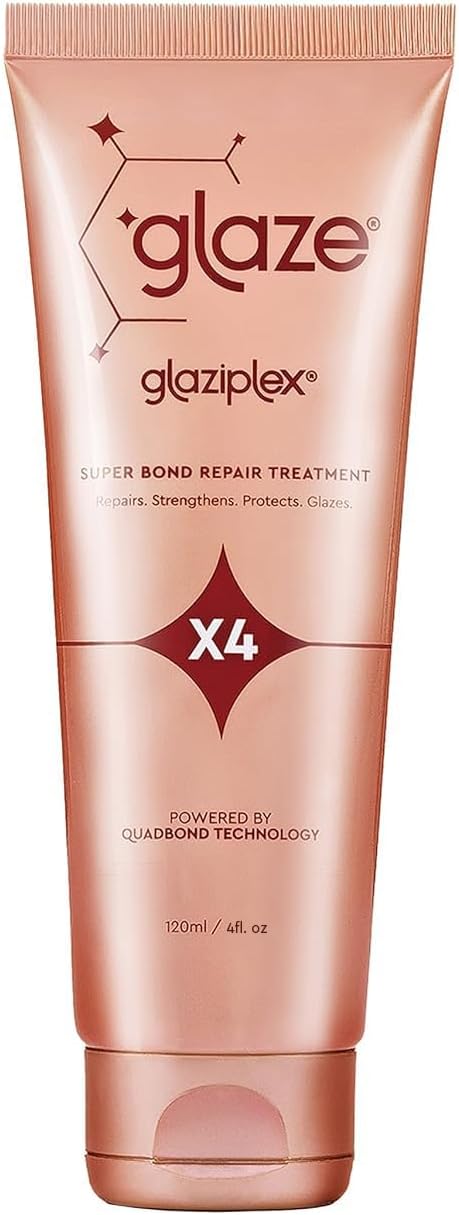 glaze Glaziplex Bond Repair Hair Treatment – 4-in-1 Bonding Formula – Deep Conditioning mask for Damaged Hair – Strengthens & Protects in Just 4 minutes - 4oz/120ml