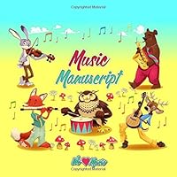 Music Manuscript Book: Perfect for Kids | Large stave manuscript paper | 40 pages - 6 staves per page 1546302220 Book Cover