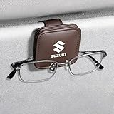 ZCNDGHMQ Auto-Sonnenbrillenhalter für Suzuki S-Cross Jimny Swift SX4 Vitara Swace Grand Ignis, Sonnenblende, Brillenclip, Ticketkartenclip, Sonnenbrillenhalter, modisches Zubehör