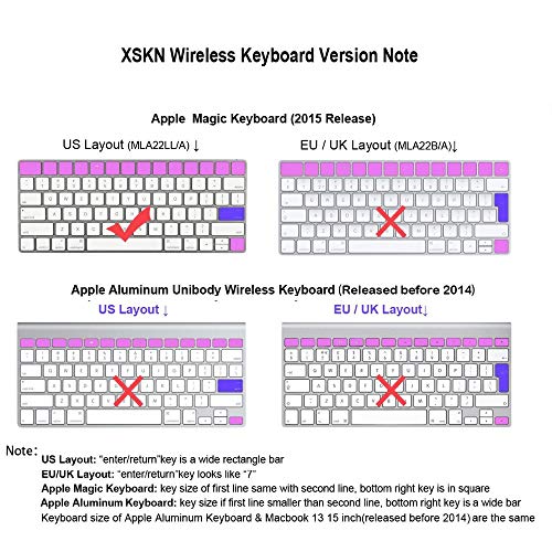 Protector de teclado silicona XSKN Logic Pro X para Magic MLA22LL/A miniatura 7