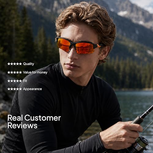 XVXV Half-Frame Polarized Sports Sunglasses