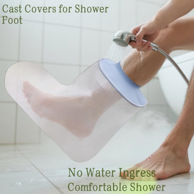 Miniatura 3 de Fundas de fundición para piernas de ducha para adultos, protector de yeso impermeable para ducha, cubierta de pierna suave y reutilizable para