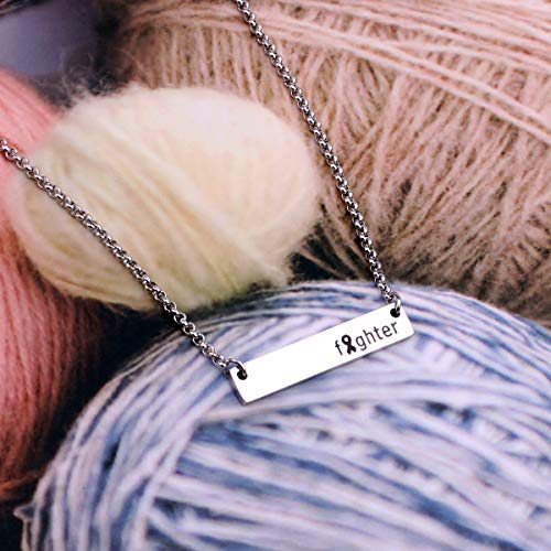 Detailed Breast Cancer Awareness Necklace Cancer Survivor Warrior Fighter Necklace Inspirational Gift3