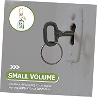 Vista 6 de SOIMISS Llavero Mahjong para decoración de dados, decoración de metal, llavero de Feng Shui, llavero de la suerte, colgante de Mahjong, llavero