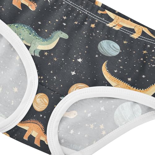 Wusikd Dinosaurs Floating Girls' Underwear Cotton Colorful Girls Briefs Soft Toddler Underwear 2T4