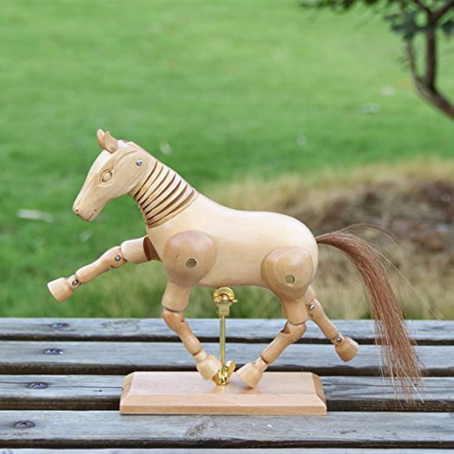 Amazon.co.jp: Melleco 馬マネキン木製模型動物マンニケンの絵画図像