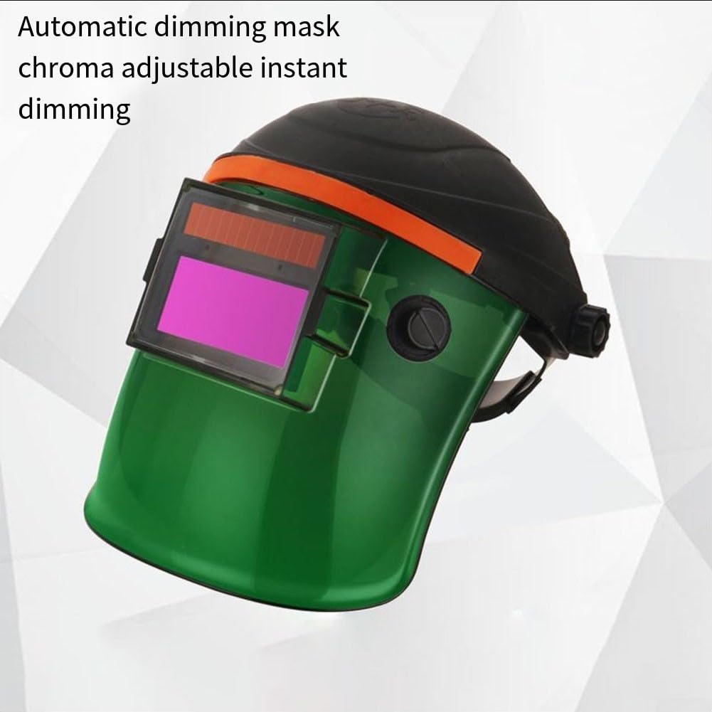 Casco de soldadura, cubierta ajustable de policarbonato con oscurecimiento automático, pantalla de soldadura, casco de soldador montado en la cabeza