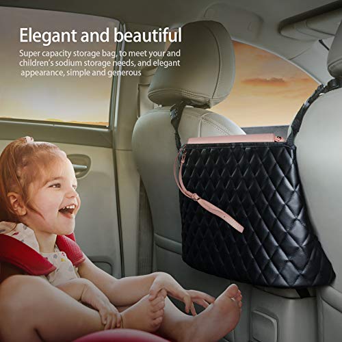 image for BLAU GRUN Car Seat Storage Organizer and Handbag Holding，Leather Han
