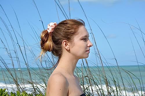 3 Pack Large Silk Scrunchies | Pink Silver Black Scrunchies For Women Silk Scrunchies For Thick Hair Scrunchies For Women Thick Hair Curly Hair Scrunchies Extra Large Scrunchies For Hair Handmade #TOP4