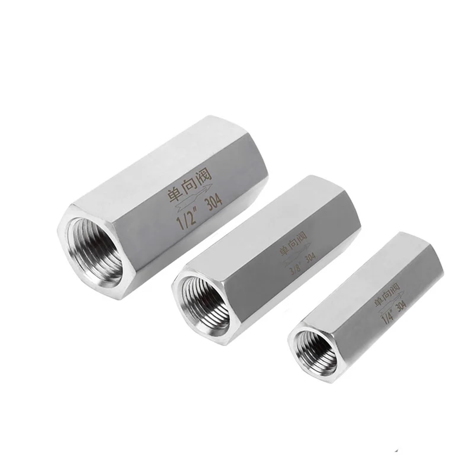 Válvula de retención hembra BSPT de 1/8'', 3/8'', 1/2'', 3/4'' y 1'' de acero inoxidable de alta presión y 24 bar, unidireccional, antirretorno for agua de vapor.(3/4")