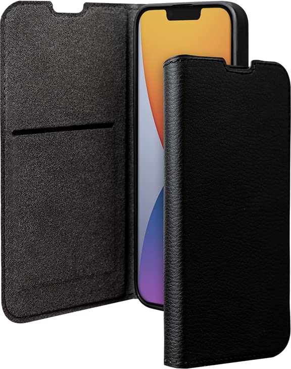 Folio iPhone 14 Wallet Bigben Noir : étui avec fonction stand et porte-cartes élégant