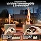 Firell Bioethanol Tischkamin aus massivem Beton - Ethanol Tischfeuer Indoor & Outdoor | Feuersäule wärmend mit über 2h Brenndauer | Sicheres Tisch Kamin Feuer für Wohnzimmer Terrasse Garten Balkon