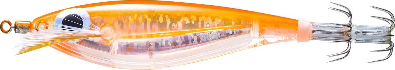 Yo-Zuri Ultra 3D Laser Squid Jig, Floating, 4-1/8 Inch, 105mm, M, Orange