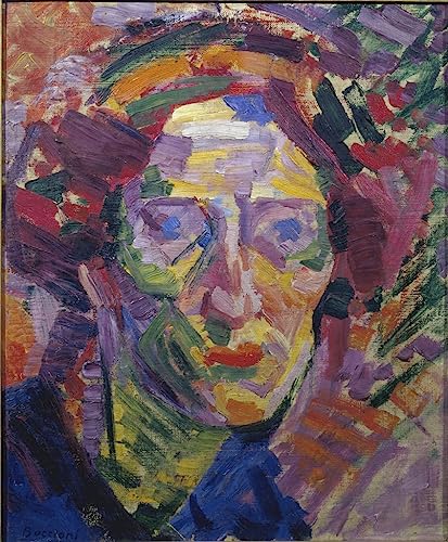 Cuadro de lienzo decorativo con retrato de mujer de Umberto Boccioni para pared de salón