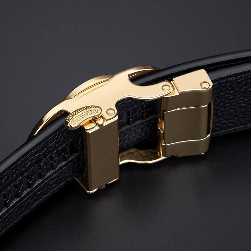 VANNANBA Mens Ratchet Belts Genuine Leather Belt Designer Belts Business Casual Fashion Dress Automatic Buckle with Gift Box - Image 8
