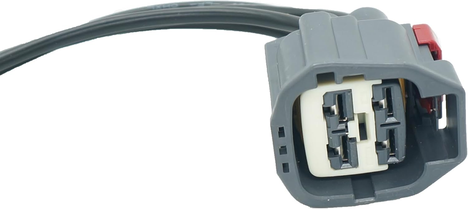 4-Way Engine Radiator Cooling Fan Connector Wiring Harness Compatible with 2000-2015 Ford Mustang, 2011-2012 Dodge Challenger Fit Fan 4R3Z8C607AA DR3Z8C607B 620-137 WPT-1343 DU2Z-14S411-ABA 7283-5595