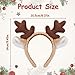 Aiyorse Reindeer Antlers Headband, Fluffy Deer Ears Hairband Cute Realistic Deer Ears Head Band Fashion Party Cosplay Costume Washing for Christmas Halloween