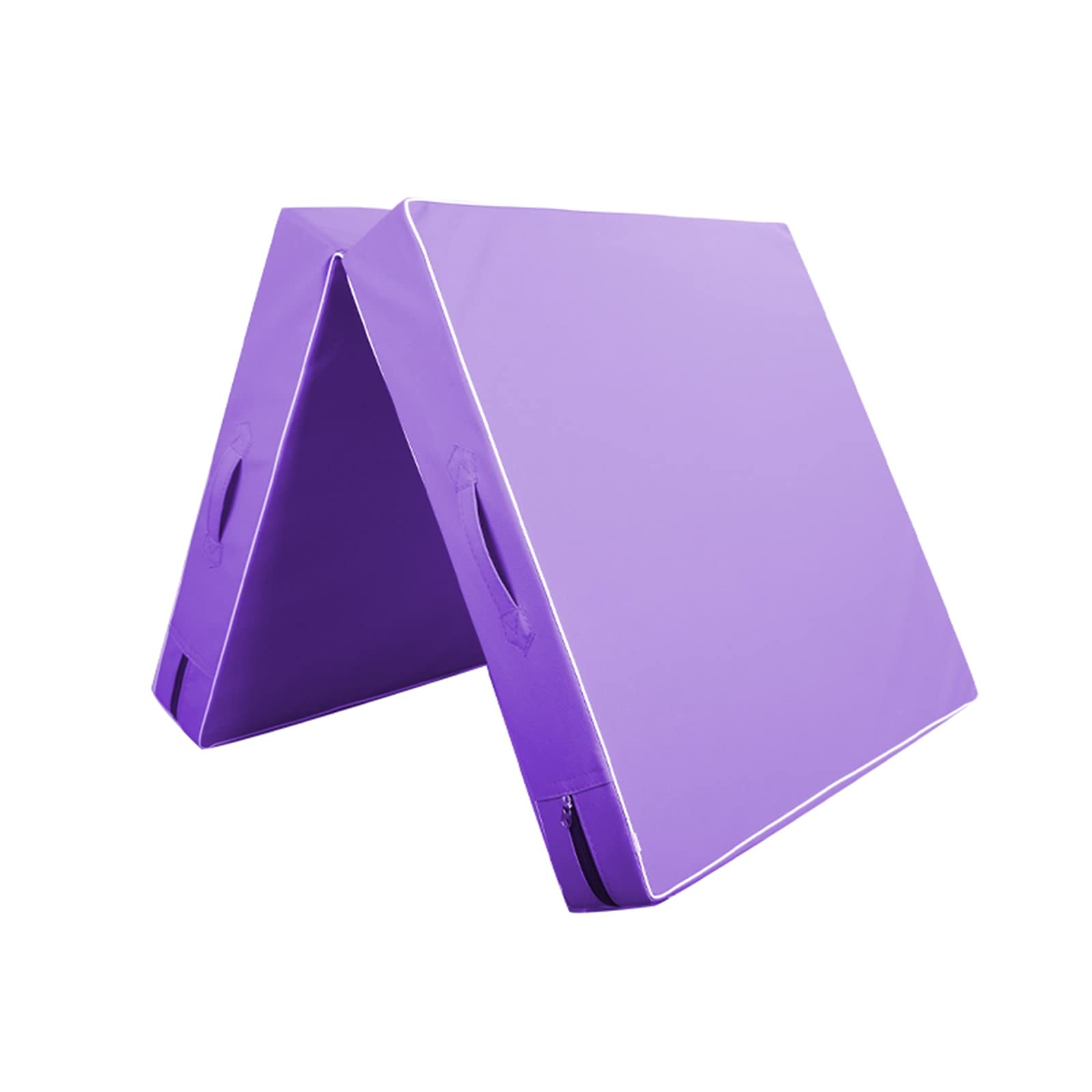 Tappetino Pieghevole Ginnastica Pieghevole PU. Ginnastica Tumbling, Tappetino per Esercizi con Maniglie, Push-up, Fitness, Ginnastica Tappetino da Allenamento (Color : Purple2, Size : 120x60cm)