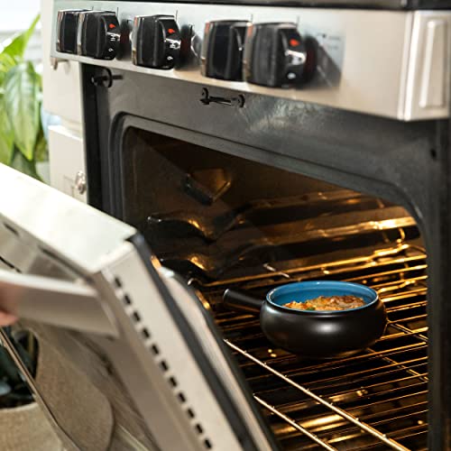 French Onion Soup Bowls With Handles, Set Of 4, Colorful Ceramic Dishware For Chicken Noodle, Stew, Chili, And Hot Meals, Microwave, Oven, And Dishwasher Safe Large Soup Crocks, 15Oz #TOP6