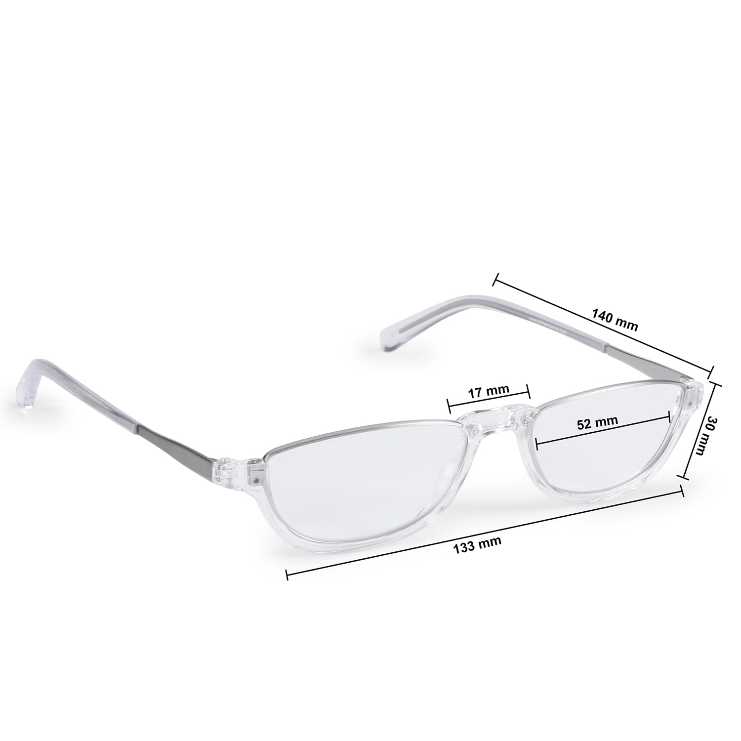 DR.HARMANN'S READING GLASSES® FULL RIM WITH METAL COMBINATION FITTED WITH BLUE BLOCK LENS (Model: iRead ONE Transparent with Silver colour +2.75 with Blue Ray Filter Lens) 4