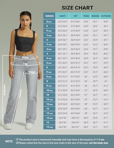 Image of FUNUCA Straight Leg Jeans for Women,High Waisted Wide Leg Loose Microelastic Boyfriend Denim Pants