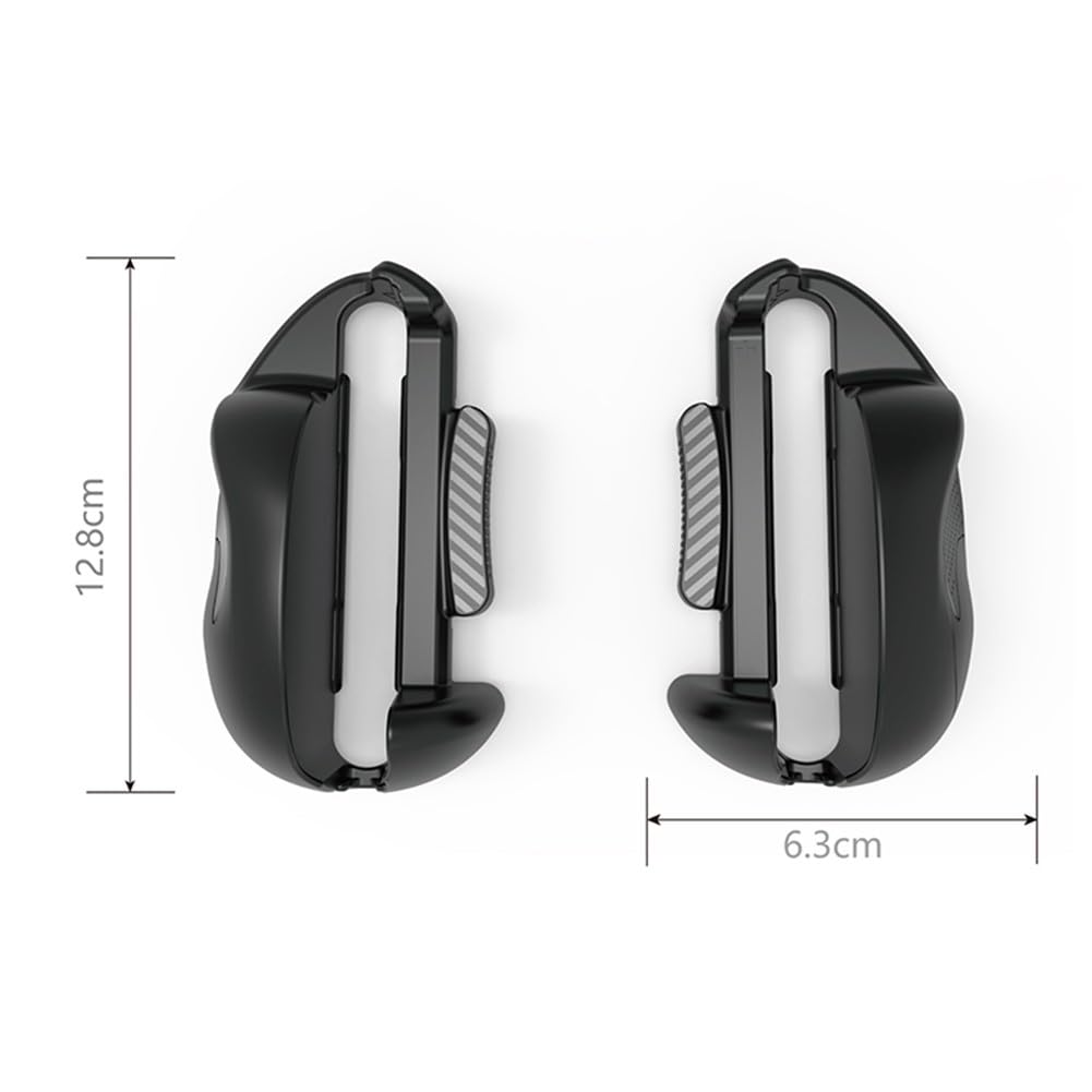 Staffa per mouse Joy-Con Switch 2, supporto ergonomico portatile per controller con impugnatura antiscivolo, costruzione in ABS, compatibile con cinturino, 12,7 x 8,5 x 8,5 cm, confezione da