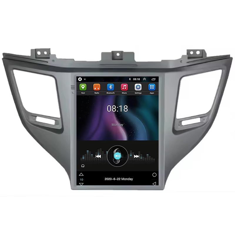 SSFENG Android 15 Radio De Coche para Hyundai Tucson 2016-2018, Cámara Trasera Coche Audio FM/Am/RDS Video GPS Navegación Control De Volante BT Manos Libres Call,8 Core 4G+WiFi 6G+128G
