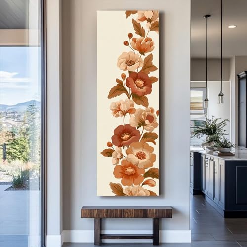 Tableaux étroits et hauts floraux pour sublimer vos murs