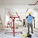 Drywall Lift,11Ft Drywall Lift Panel Hoist Jack Lifter Lockable Rolling Caster Drywall Lifter Construction Tools for Ceiling,Red
