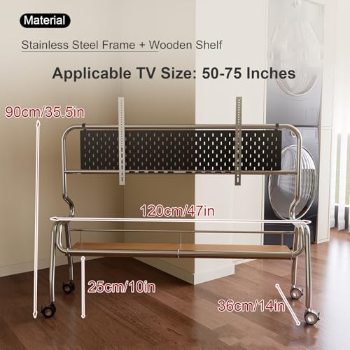 Soporte Móvil de Piso para TV 50-75 pulgadas con Ruedas miniatura 2