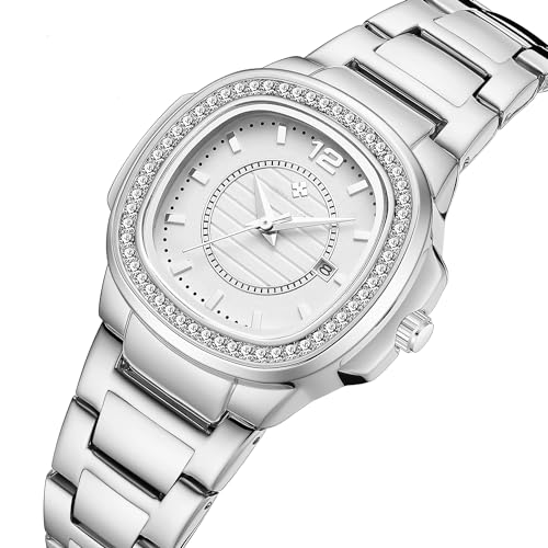 Montre femme étanche acier carré finie la peur des rayures - 6