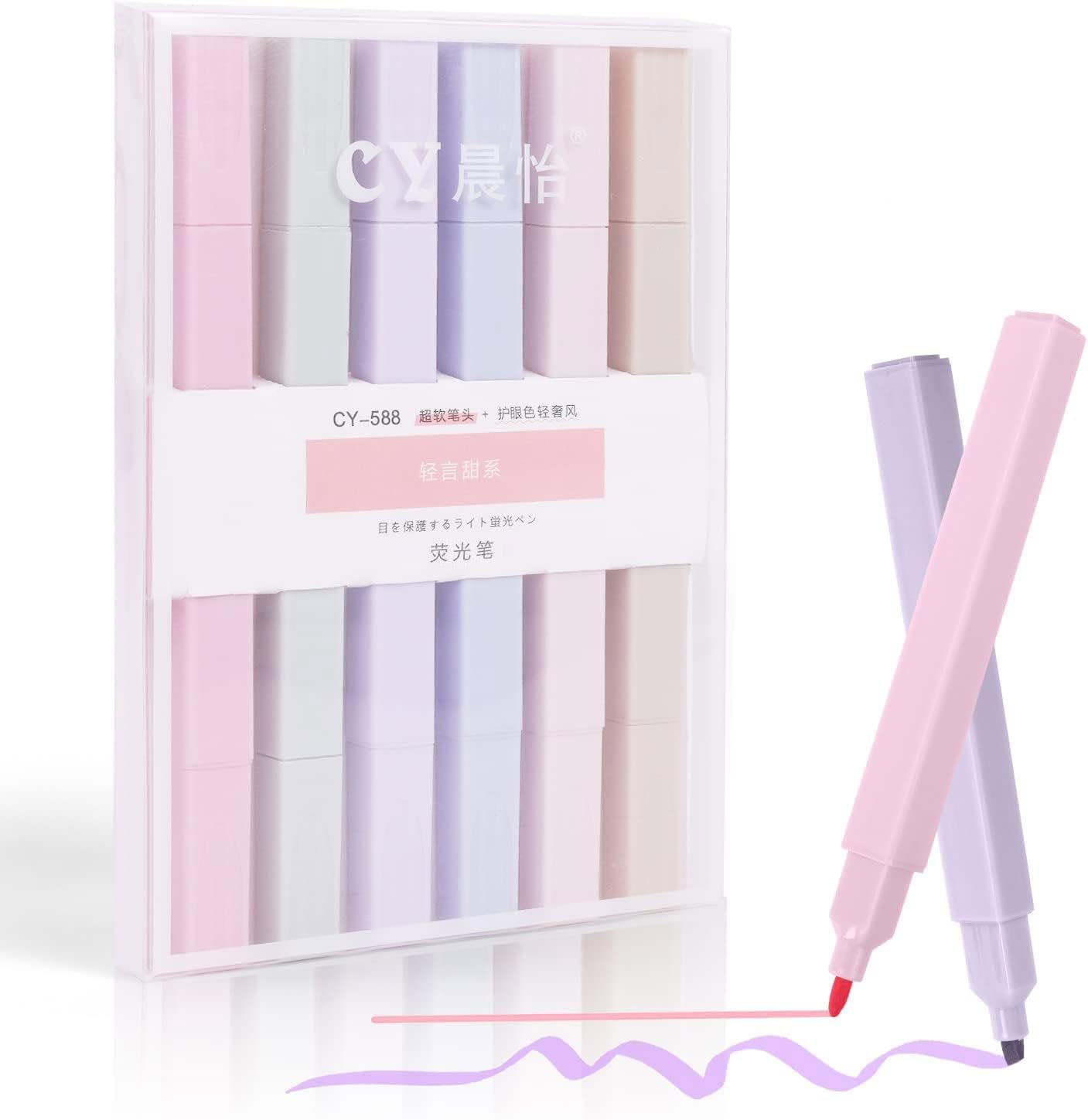 Aesthetic Highlighters,Bible Highlighters,Cute Highlighters, Chisel Tip