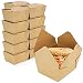 30 oz 5 x 4.5 x 2.5" Disposable Paper Take Out Food Containers, Microwaveble Folding Natural Kraft to Go Boxes #1