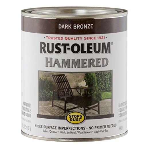 Rust-Oleum 239075 Hammered Metal Finish, Dark Bronze, 1-Quart (Packaging may vary)