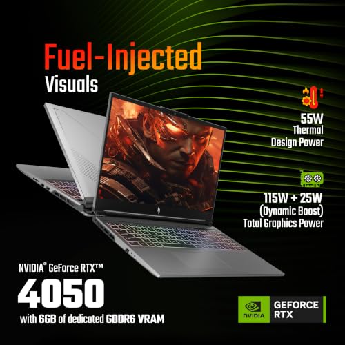 Image of Acer Nitro 5Pro, Intel Core i5-14450HX, Office 2024 + M365 Basic, NVIDIA GeF RTX 4050-6GB, 16GB RAM /1TB SSD, (16 inch) WUXGA IPS, 165Hz /62Whr, W11H, Herald Grey, 2.5Kg, AN5P16-73G2, RGB KB, Gaming Laptop